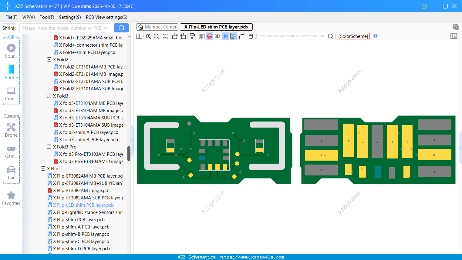 VIVO X Flip-LED Shim PCB Layer